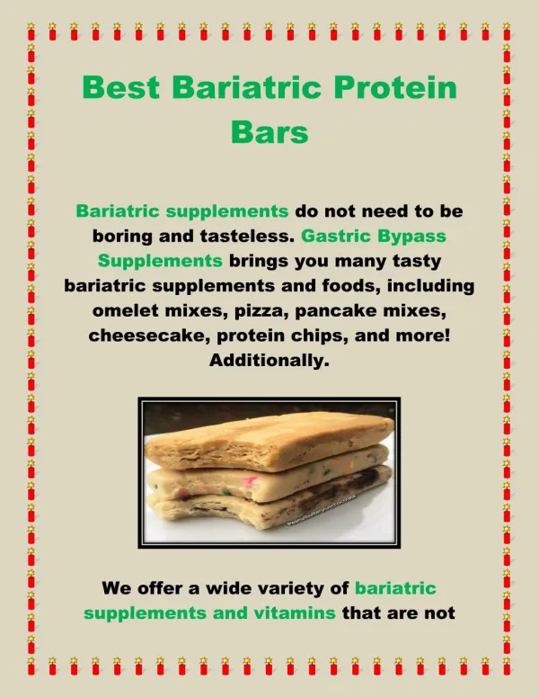 Best Bariatric Protein Bars