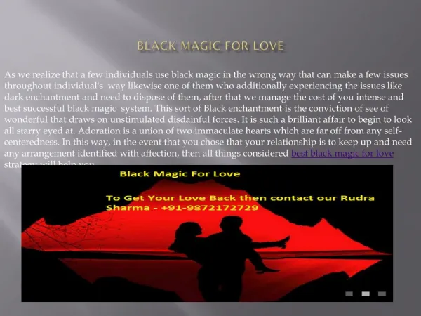 Best Black Magic For Love Astrologer In India