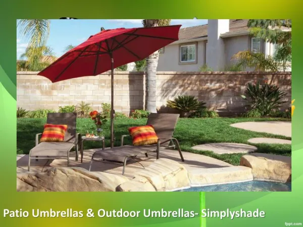 Patio Umbrellas & Outdoor Umbrellas- Simplyshade