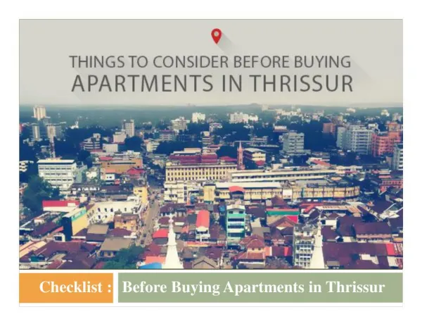 Checklist : Before Buying Apartments in Thrissur