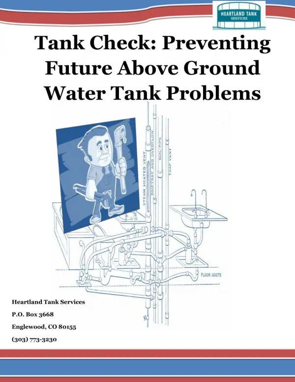 Tank Check: Preventing Future Above Ground Water Tank Problems