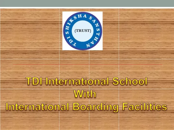 Boarding school Sonepat- tdiinternationalschool.com