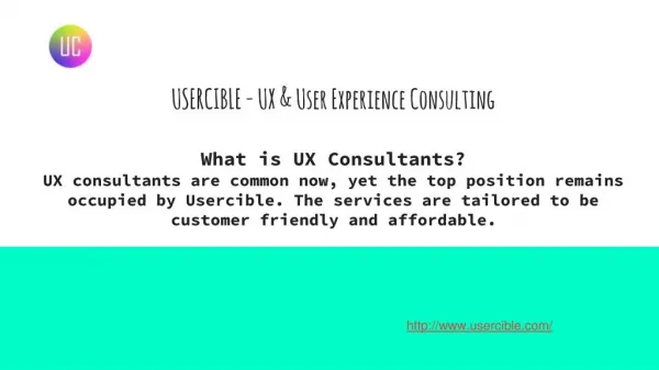 Usercible UX & User Experience Consulting