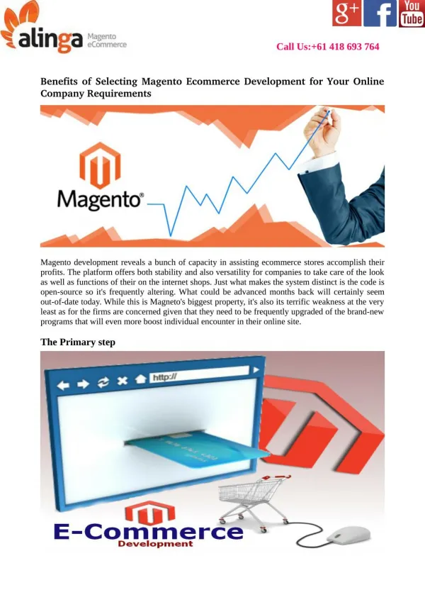 Benefits of Selecting Magento Ecommerce Development for Your Online Company Requirements