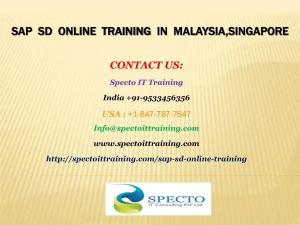 sap sd online training in malaysia,singapore
