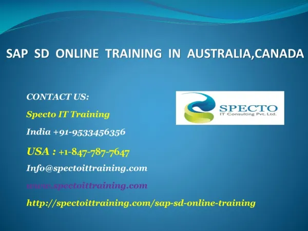 sap sd online training in australia,canada