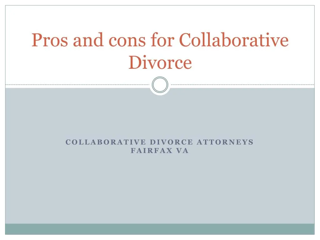 pros and cons for collaborative divorce