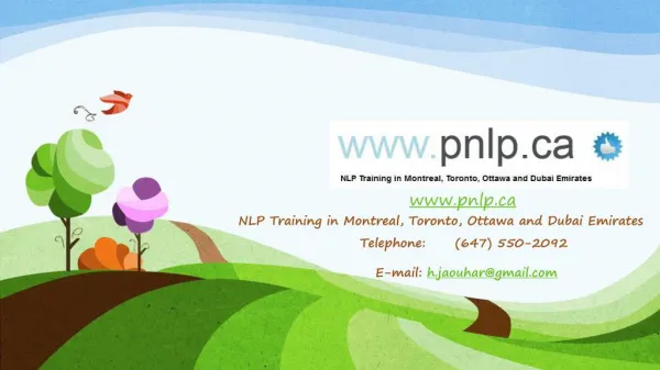 NLP Programs in Toronto, Ottawa, Canada and Emirates