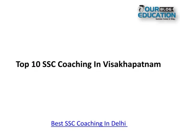 Top 10 SSC Coaching In Visakhapatnam