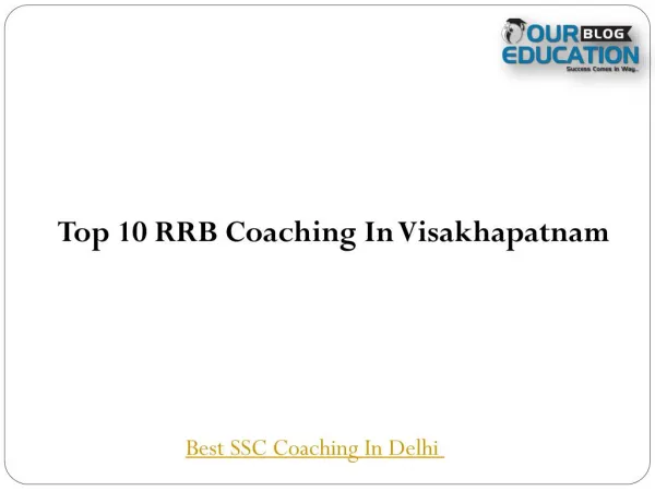 Top 10 RRB Coaching In Visakhapatnam
