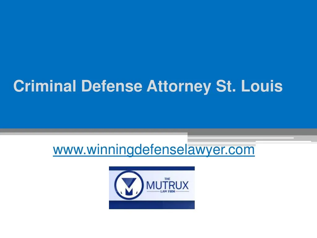 criminal defense attorney st louis