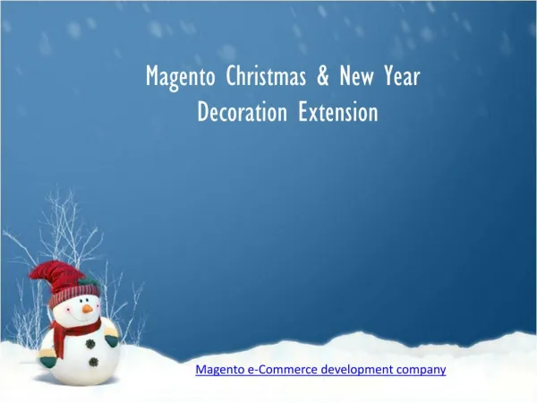 Magento Christmas Decoration Extension