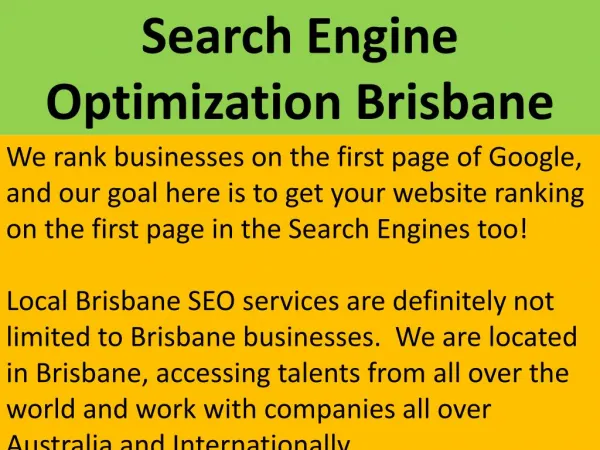 SEO Brisbane Services ### Best Brisbaneseo Support Services