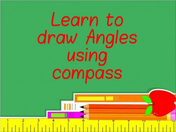 Learn To Draw Angles Using Compass