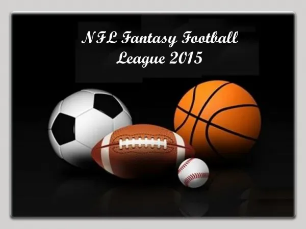 NFL Fantasy Football League 2015