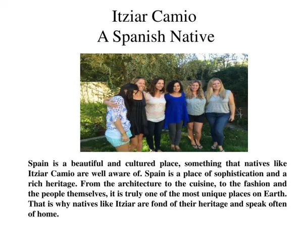 Itziar Camio-A Spanish Native