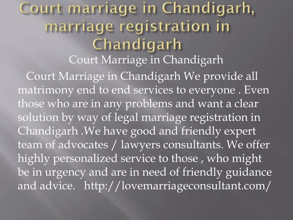 court marriage in chandigarh marriage registration in chandigarh