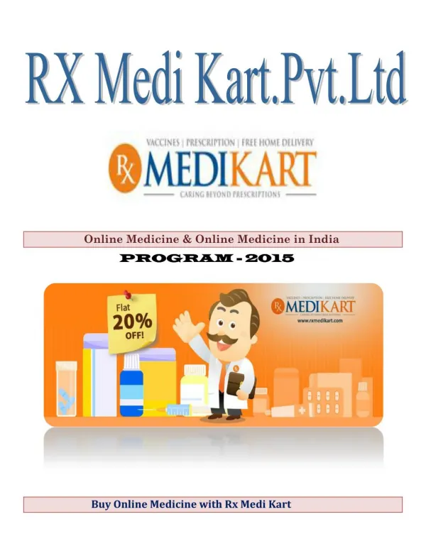 Buy Online Medicine with Rx Medi Kart