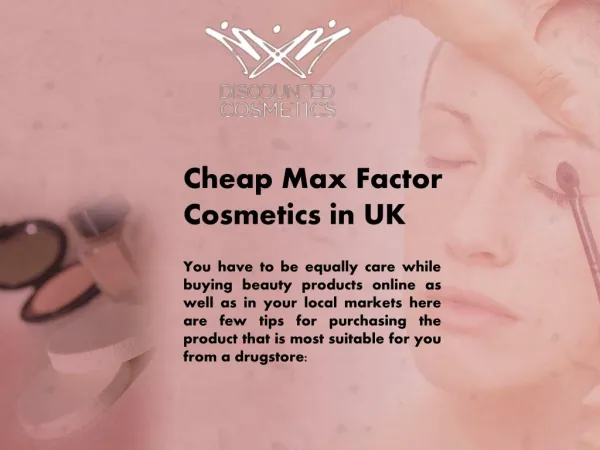 Cheap Max Factor Cosmetics UK
