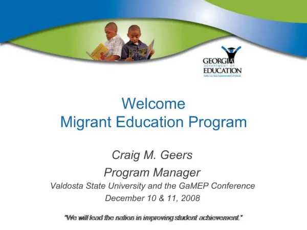 Welcome Migrant Education Program
