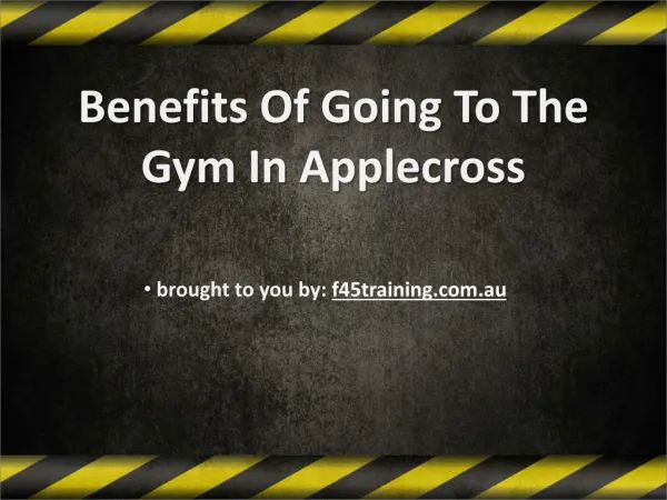 Benefits Of Going To The Gym In Applecross