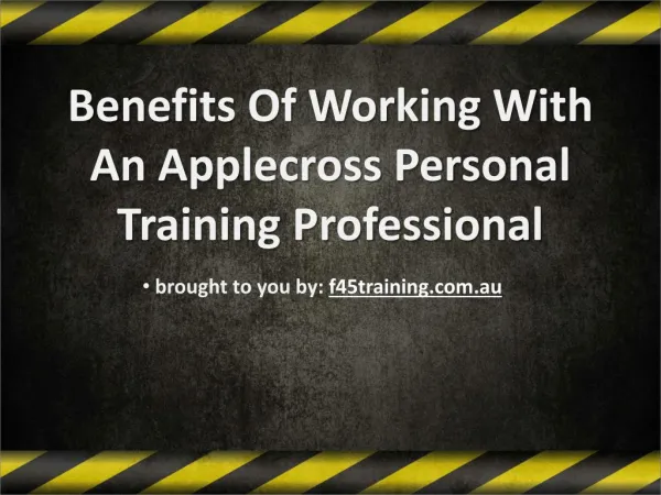 Benefits Of Working With An Applecross Personal Training Professional