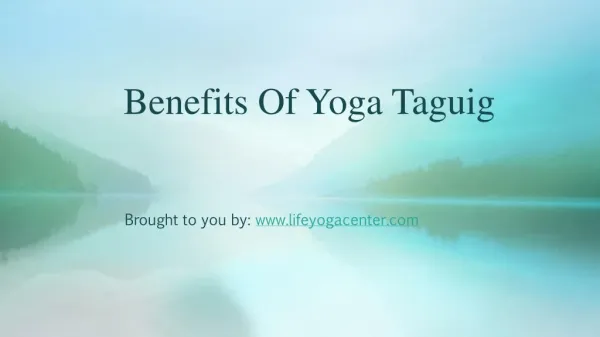 Benefits Of Yoga Taguig