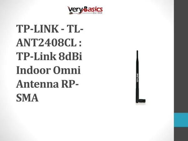 TP-LINK - TL-ANT2408CL TP-Link 8dBi Indoor Omni Antenna RP-SMA