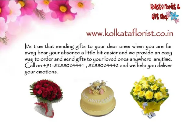 Send Online Flowers & gifts to Kolkata