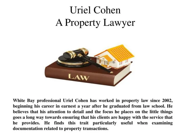 Uriel Cohen-A Property Lawyer