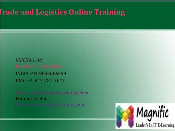 Microsoft Dynamics AX Trade and Logistics Online Training in USA