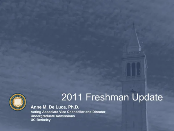 2011 Freshman Update