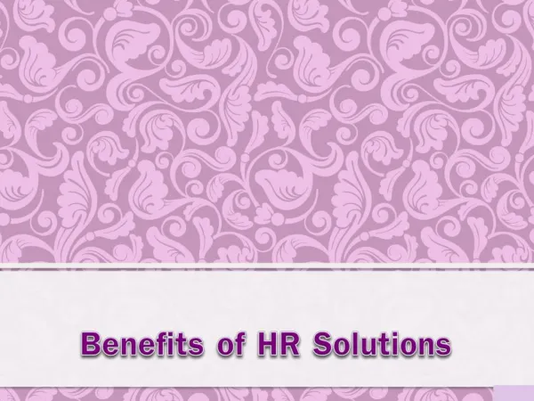 Benefits of HR Solutions