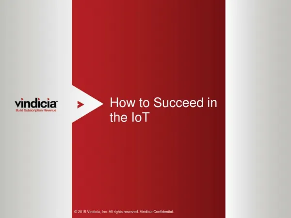 How to Succeed in the IoT - Vindicia