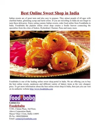 Best Online Sweet Shop in India - slide 1