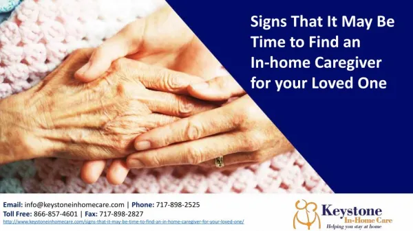 Signs That It May Be Time to Find an In-home Caregiver for your Loved One