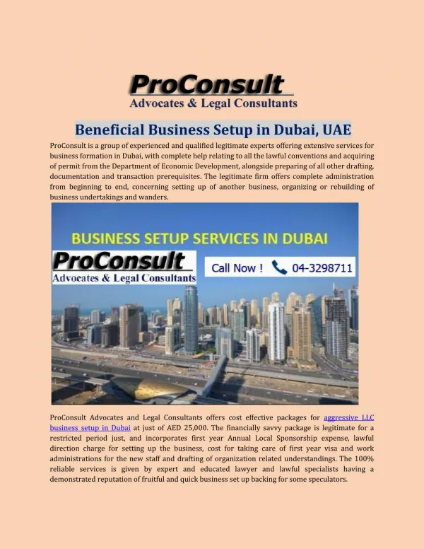 Beneficial Business Setup in Dubai, UAE