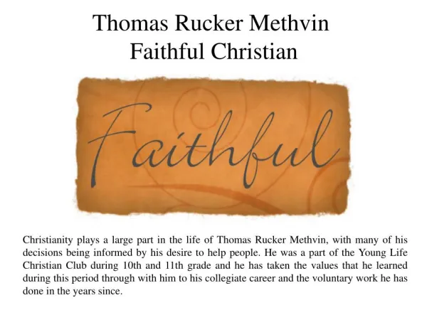 Thomas Rucker Methvin-Faithful Christian