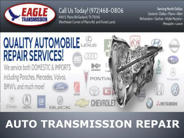 Auto Transmission Repair Services in Texas