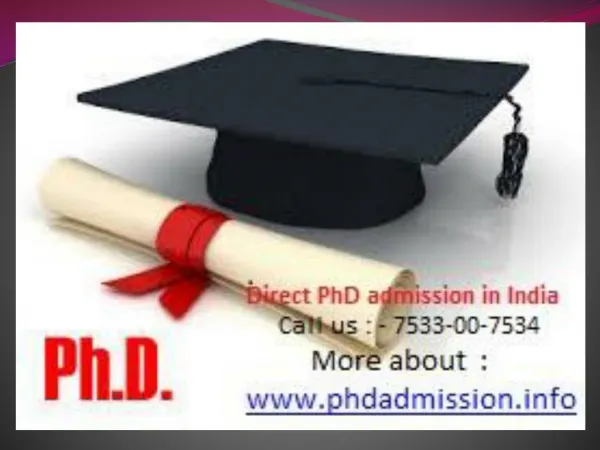 PhD | Indian Institute of Technology @ 91-7533-00-7534
