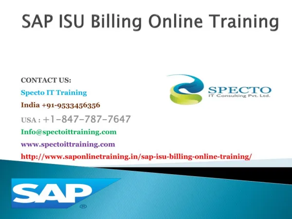 sap isu billing online training in uk