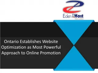 Organic Search Engine Optimization - Eden P Host - slide 1