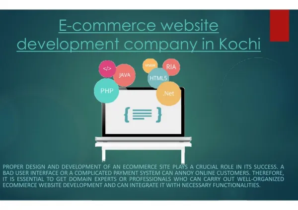 E-commerce website development company in Kochi