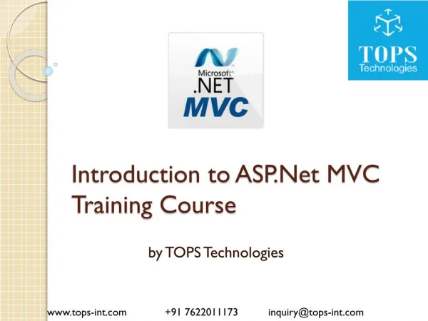 ASP.Net MVC Training Course Ahmedabad