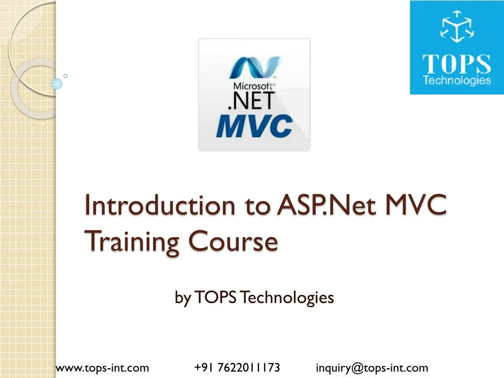 introduction to asp net mvc training course