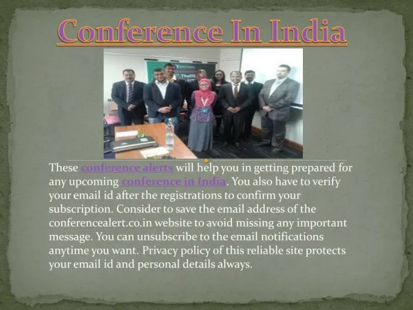 Conference in India