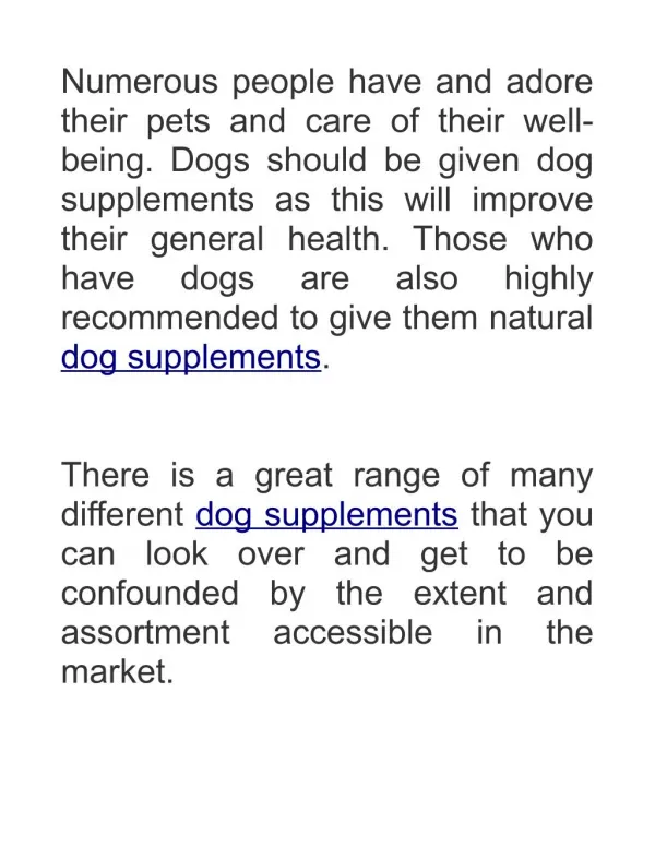 Dog Supplements - Primed Paws