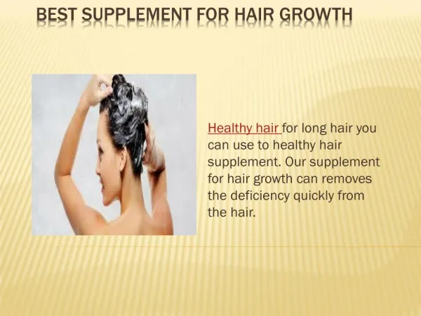 Hair growth supplement