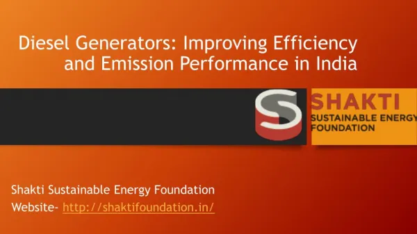 Diesel Generators: Improving Efficiency and Emission Performance in India
