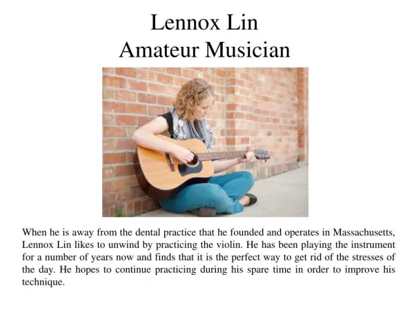 Lennox Lin-Amateur Musician